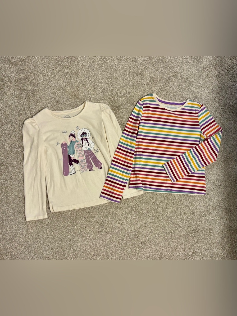 Two Girls Wonder Nation Long Sleeve Tops Size 7